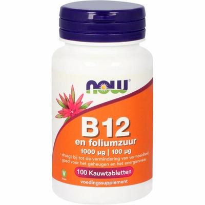 NOW Vitamine B12 1000mcg en Foliumzuur 100mcg