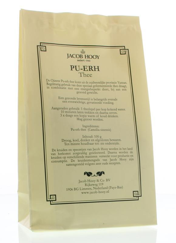 Pu erh thee (geel zakje)