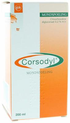 Corsodyl mondspoeling 2mg- 200ml