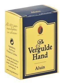 Vergulde Hand aluinblokje- 75gr