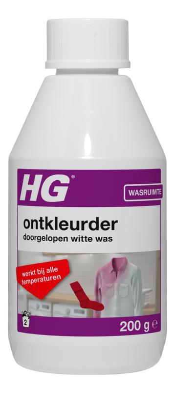Ontkleurder doorgelopen witte was
