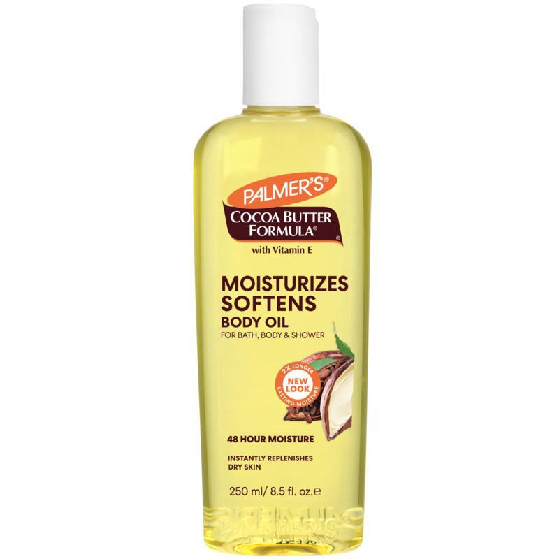 Cocoa butter formula moisturizing body oil