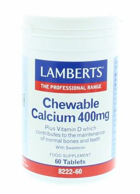 Lamberts Calcium 400mg kauwtabletten + Vit. D en Fos Lamberts Calcium 400mg kauwtabletten + Vit. D en Fos