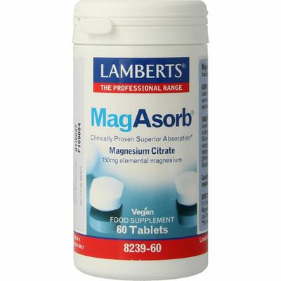 Lamberts MagAsorb (magnesium citraat) 150mg Lamberts MagAsorb (magnesium citraat) 150mg