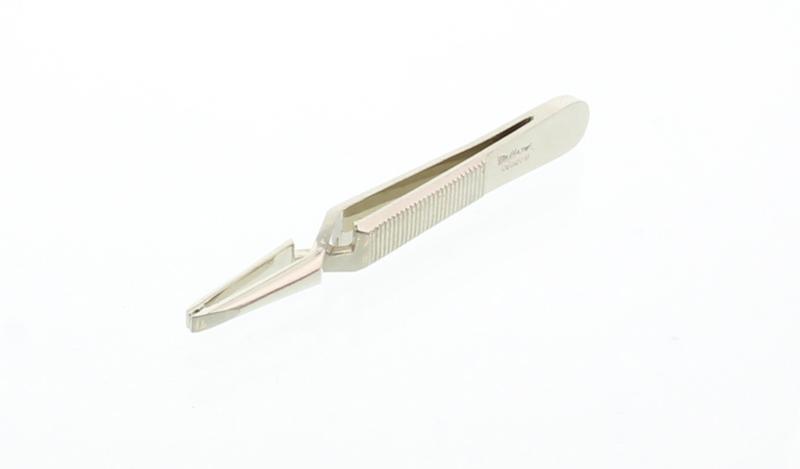 Pincet professioneel inox 6.5cm nikkel 446