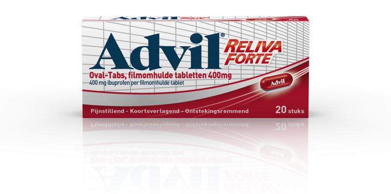 Reliva forte 400mg ovaal blister