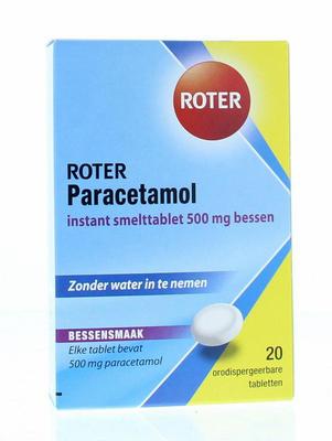 Roter Paracetamol 500mg smelttablet bessen smaak