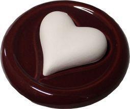 Hartje met onderlegger