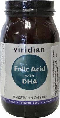 VIRIDIAN folic acid with dha 90 caps
