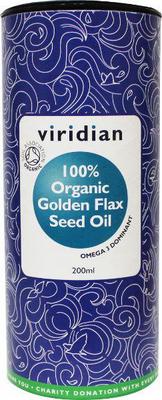 VIRIDIAN organic golden flaxseed oil 200 olie