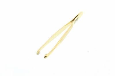 Malteser Pincet 8cm verguld rond geb 326