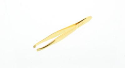Pincet 8cm verguld drukst smal 82