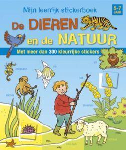 Merkloos leerr stickerboek-de dieren boek