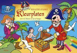Merkloos piraten-reuzeleuke kleurplaten boek