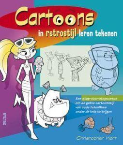 cartoons retrostijl lertekenen boek