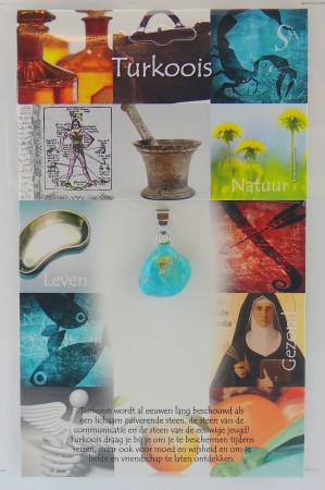 Hanger gezondheidssteen turkoois