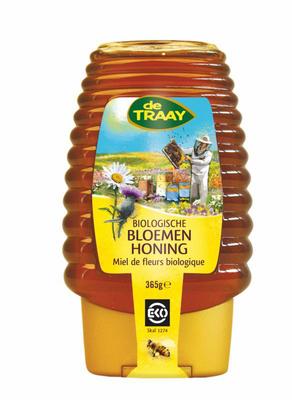 Traay Bloemenhoning knijpfles bio