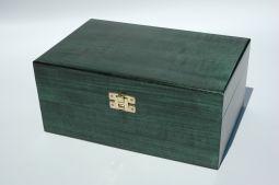 Merkloos 30ml houten kistje groen 1stuk