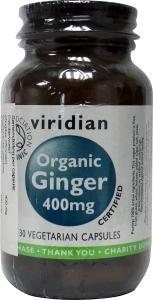 Organic ginger root 400mg vir 30cap