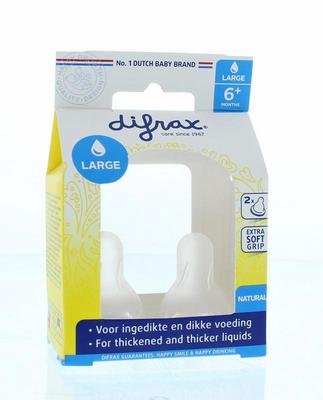 Difrax Flesspeen large natural 6+ maanden