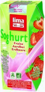 Merkloos lima soghurt aardbei 330ml