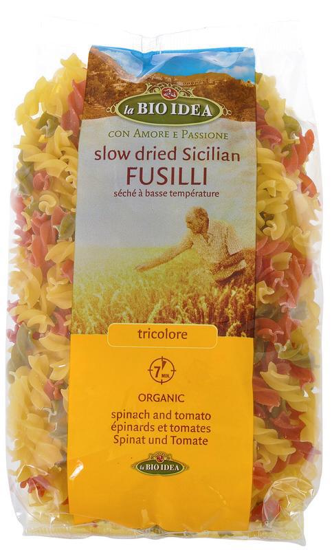 Fusilli tricolore spirelli bio