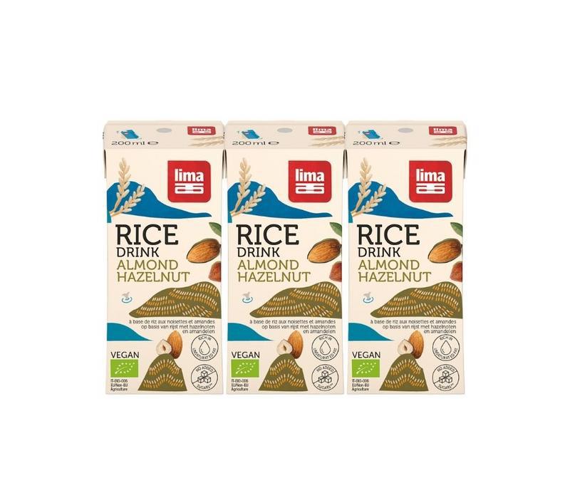 Rice drink hazelnoot-amandel 200ml bio