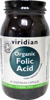 VIRIDIAN Organic folic acid 400mcg vir 90cap