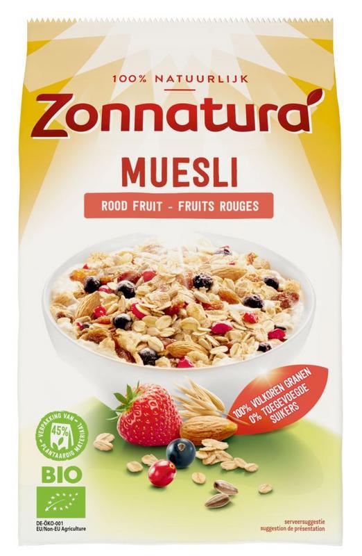Muesli rood fruit bio