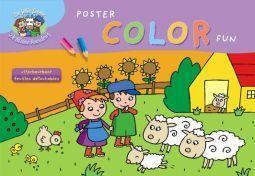 Merkloos kl boerderij poster color fun boek
