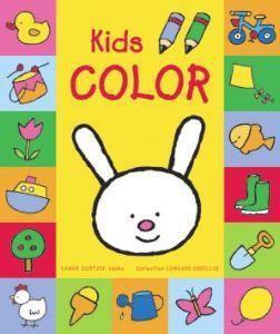 Merkloos lange oortjes kids color boek