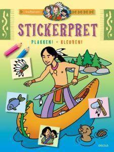 Merkloos indianen stickerpret boek