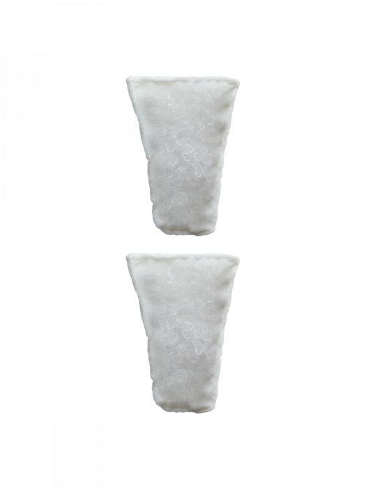 Liwe nekkussen met 2 bergkristal 2 rozenkwarts