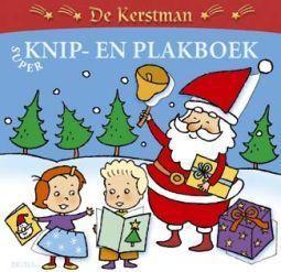 Merkloos super knip+plakboek kerstman boek