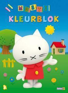 Merkloos musti kleurblok boek