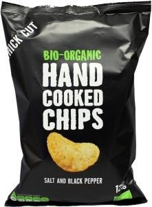 Chips handcooked zout / zwarte peper bio
