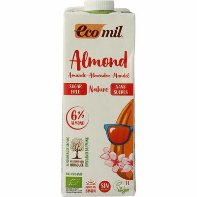 Ecomil Amandeldrank naturel suikervrij bio Ecomil Amandeldrank naturel suikervrij bio