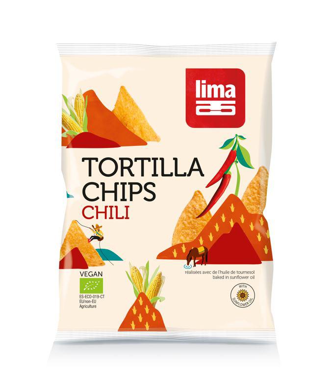 Tortilla chips chili bio