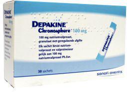 ONBEKEND \ MERKLOOS depakine chronophere 100mg 30sach
