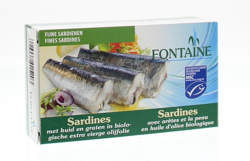 Sardines met huid en graat