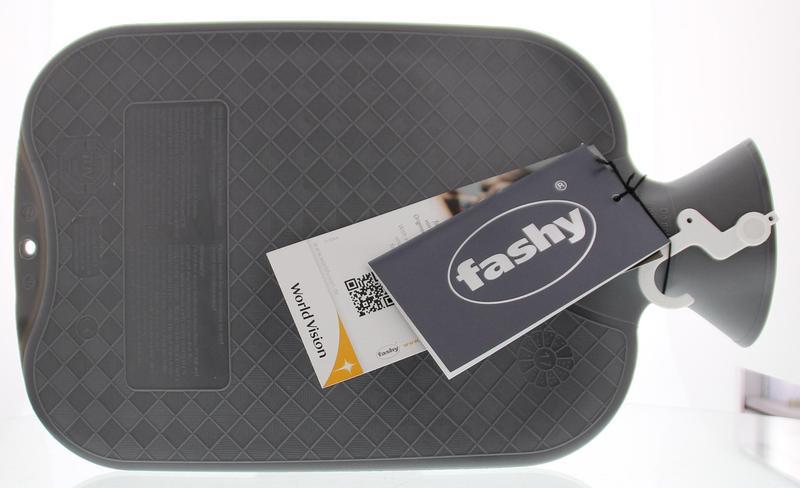 Kruik warmwater zak antraciet enkele ribbel