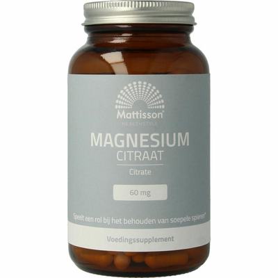 Mattisson Active magnesium citraat 400mg Mattisson Active magnesium citraat 400mg
