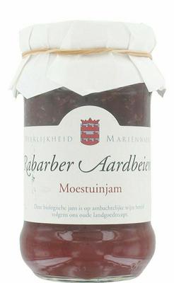 Marienwaerdt aardbeien+rabarberjam 360 gram
