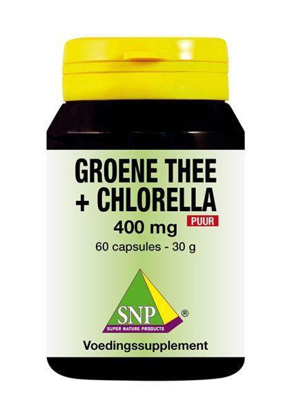 Groene thee chlorella 400 mg puur
