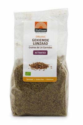 Mattisson Organic gekiemde lijnzaad gemalen omega 3 bio