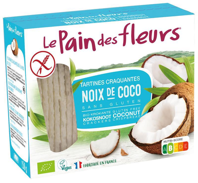 Krokante bio crackers met kokos bio