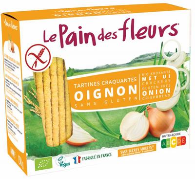 Pain Des Fleurs Krokante bio crackers met ui glutenvrij Pain Des Fleurs Krokante bio crackers met ui glutenvrij