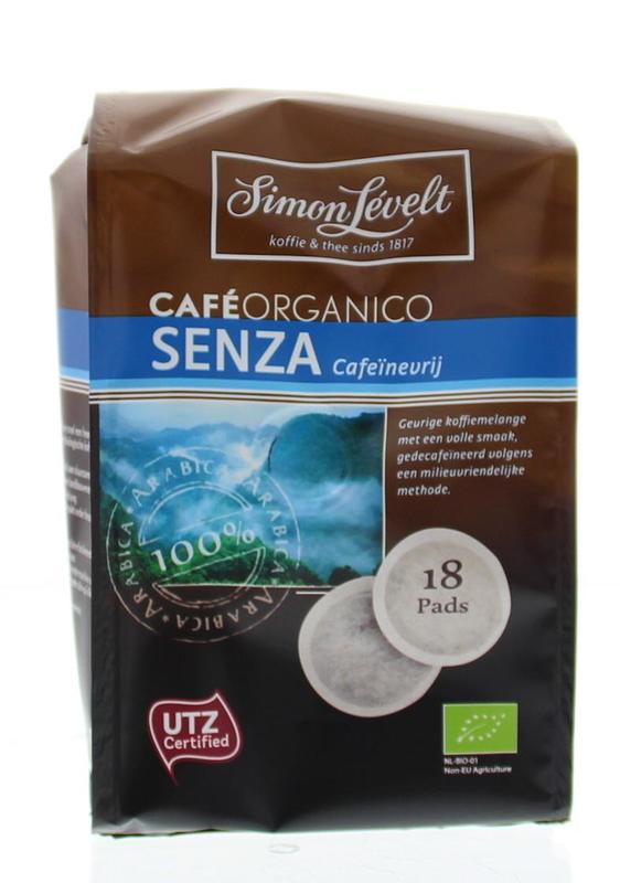 Cafe organico senza cafeinevrij 18pads