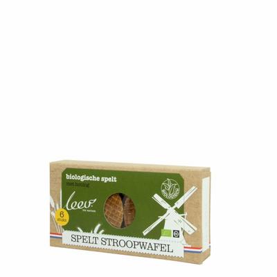 Leev bio stroopwafel spelt hon 175g