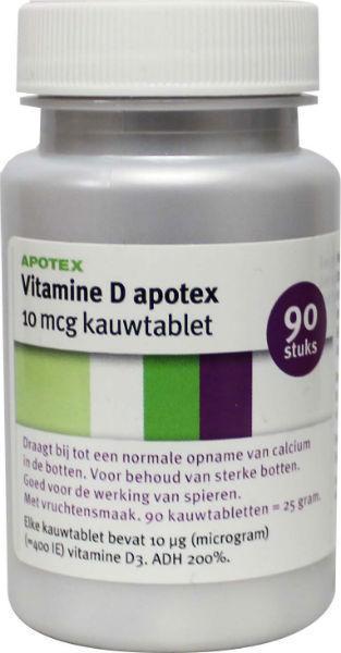 Vitamine D fruit 10mcg kauwtablet